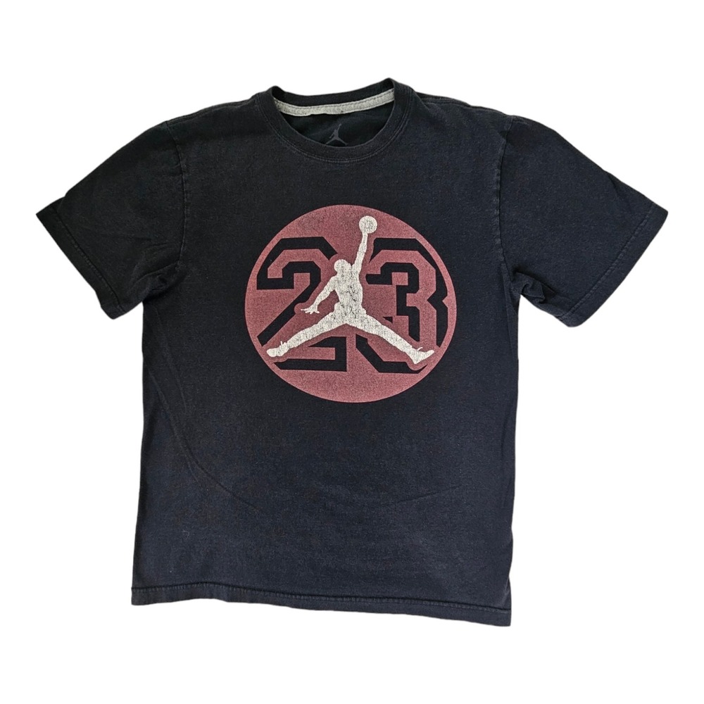 Nike Jordan Retro Logo 23 T-Shirt Black Graphic Men's Small